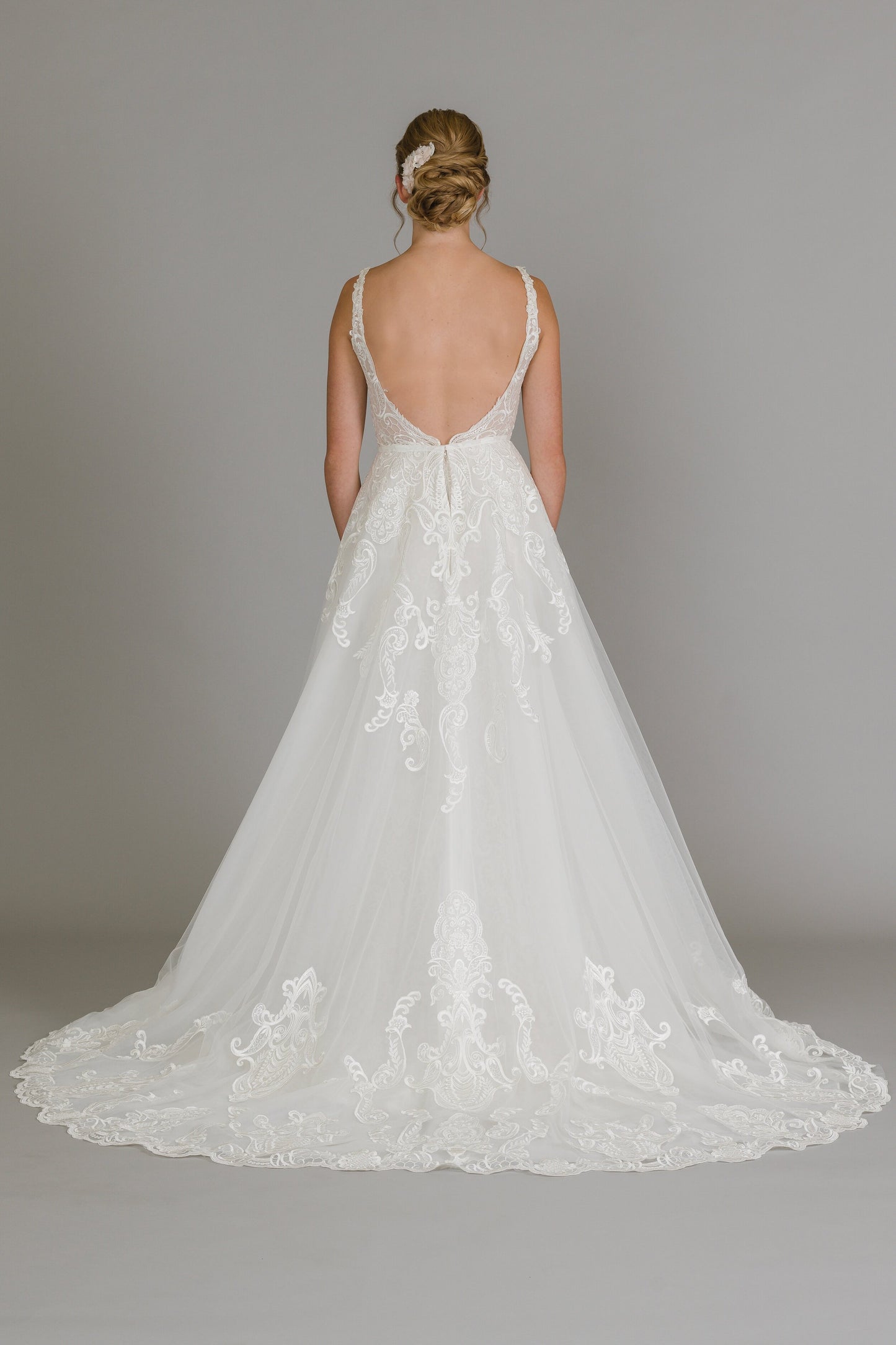 SS311 OVERSKIRT - PLAIN/BAROQUE LACE