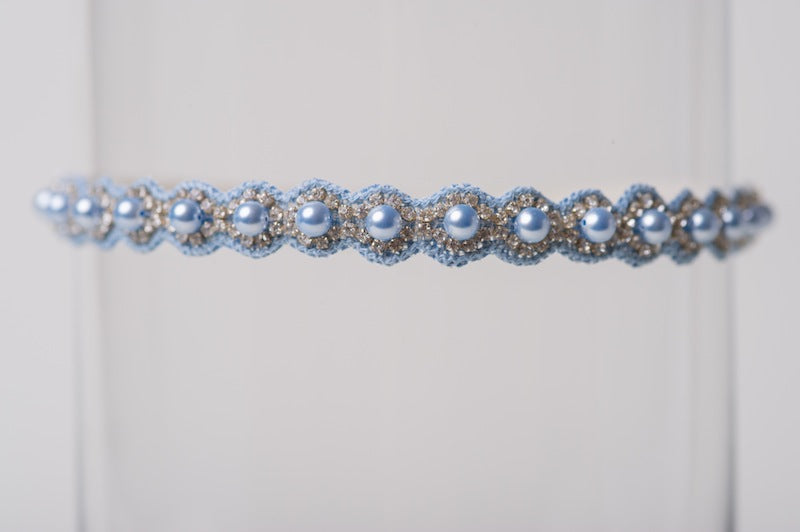 Blue Pearl Toss Garter