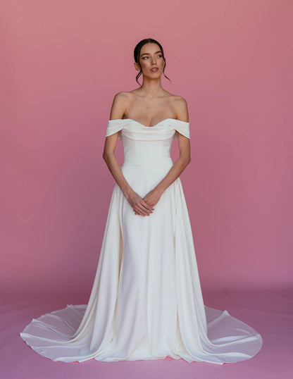 SS811 OVERSKIRT - SATIN JERSEY